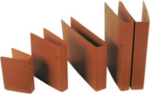 CARPETA 4º 4 ANILLAS 25MM CARTON CUERO