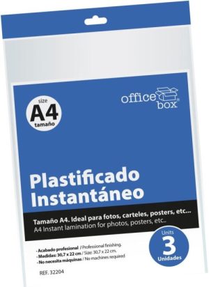 BLISTER 3 LAMINAS PLASTIFICADO A4 INSTANTANEO