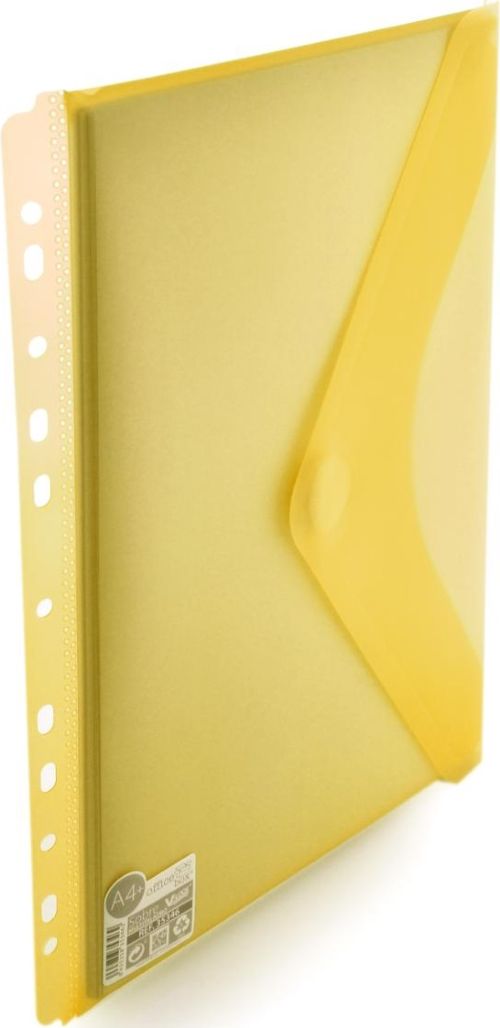 PAQ/10 CARPETA SOBRE MULTITADRO A4+ 245X310 VELCRO AMARILLO