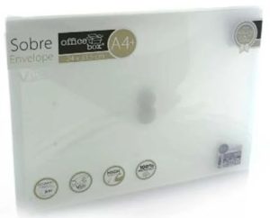 Paq/10 sobre a4+ v-lock 240x315 mm velcro color transparente
