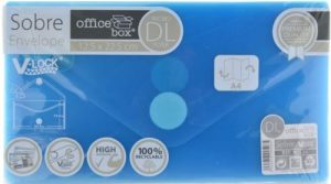 PAQ/10 SOBRE DL V-LOCK 125X225 MM VELCRO COLOR AZUL