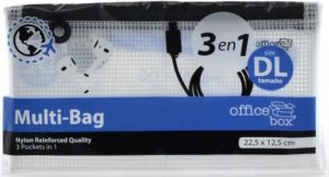 BOLSA MULTIUSOS 22,5X12,5CM DL 3 BOLSILLOS CREMALLER