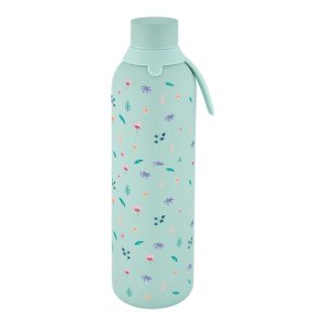 Botella termica interior ceramico 2 tapones 750ml mint little bloom