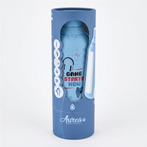 Botella térmica interior ceramico 2 tapones 500ml azul petroleo pixel gaming