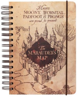 CUADERNO A5 HARRY POTTER THE MARAUDERS MAP