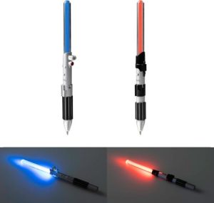 SET 2 BOLIGRAFOS SABLES DEL LUZ STAR WARS