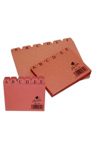INDICE FICHEROS CARTON CUERO A-Z 125X75MM Nº2