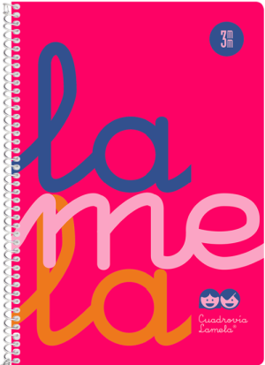 CUADERNO ESPIRAL 4º 80H 90G 3MM ROSA CUADROVIA PP.