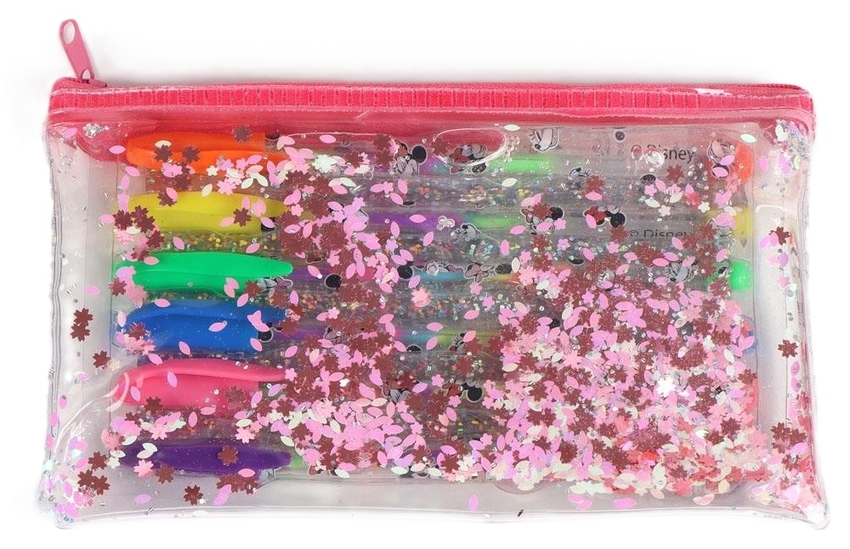 PORTATODOS CON 6 BOLIGRAFO DE GEL MINNIE MOUSE