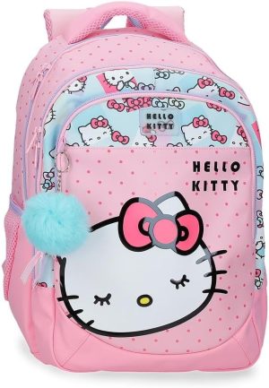 MOCHILA ADAPTABLE 42CM HELLO KITTY BOWS