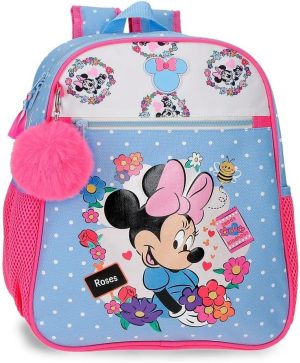 MOCHILA ADAPTABLE A CARRO 33CM MINNIE FLOWERS
