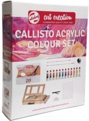 Set de caja caballete callisto con pintura acrílica