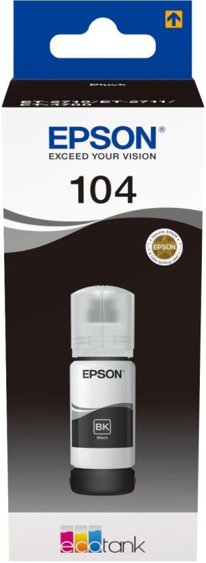 Cartucho tinta original epson negro nº104 ecotank c13t00p140