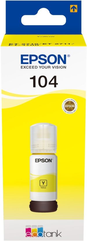 Cartucho tinta original epson amarillo nº104 ecotank c13t00p440