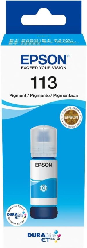 CARTUCHO TINTA ORIGINAL EPSON CIAN Nº113 ECOTANK C13T06B240