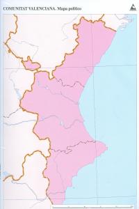 Paq/50 mapas c.valenciana politico mudos