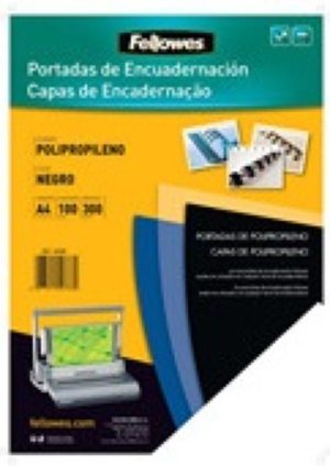 caja 100 tapas encuadernación a4 pvc 180 micras color negro opaco
