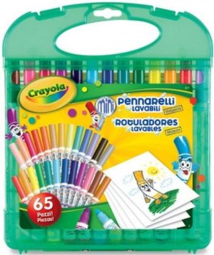 Maletin 25 rotuladores lavables y 40 hojas para colorear crayola