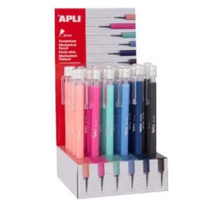 Exp 24 portaminas 0,5mm colores surtidos apli