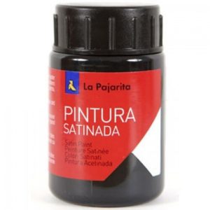 C/6 bote pintura satinada la pajarita negro base latex