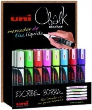 Exp 36 rotuladores tiza liquida uni-chalk marker surtidos pwe m5