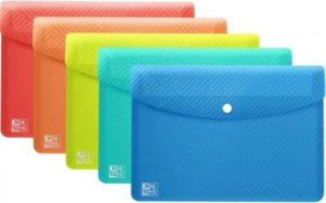 Paq/5 carpeta sobre plastico A6 cierre broche surtidos