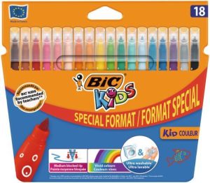 ESTUCHE 18 ROTULADORES KID COULEUR PUNTA MEDIA BIC