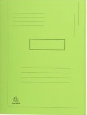 PAQ/50 SUBCARPETAS A4 280G 2 SOLAPAS COLOR VERDE