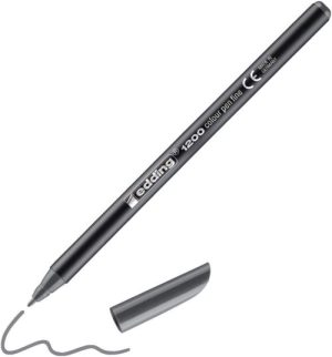 c/10 rotulador edding 1200 gris 12 punta de fibra