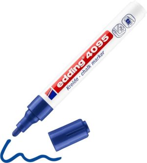 C/10 ROTULADOR EDDING 4095 AZUL MARCADOR TIZA LIQUIDA