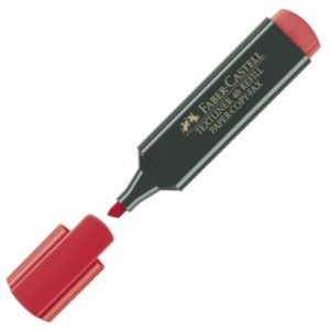 C/10 marcador fluorescente textliner 48 rojo faber-castell