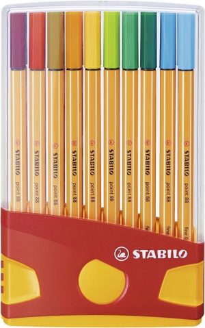 ESTUCHE 20 COLORES COLORPARADE STABILO POINT 88 PUNTA FIBRA