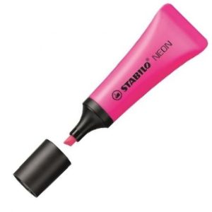C/10 marcadores fluorescentes stabilo neon magenta