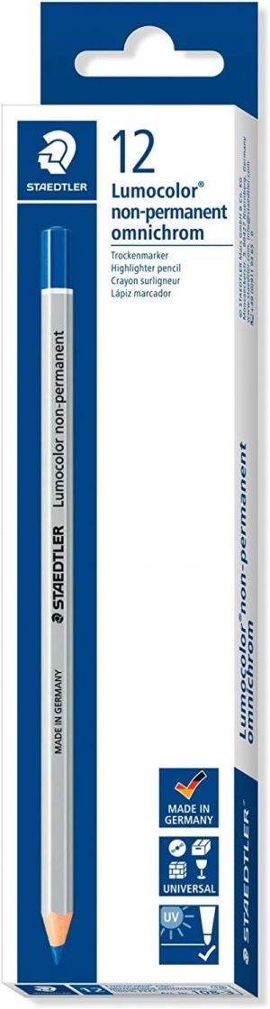C/12 LAPICES ESPECIALES OMNICRHOM 108 AZUL STAEDTLER
