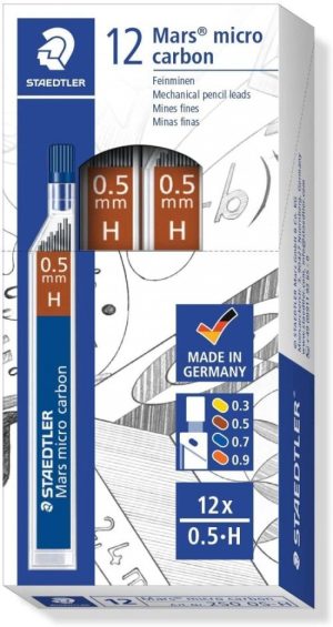 C/12 TUBOS MINAS 0,5MM H MARS MICRO CARBON STAEDTLER
