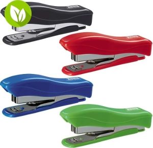 Exp 10 grapadoras liliput 200 recycle + 1000 grapas 23/6 colores surtidos