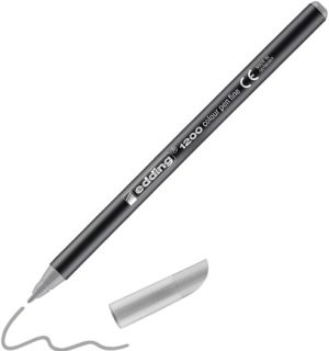 C/10 rotulador edding 1200 pastel gris plata 26 punta de fibra