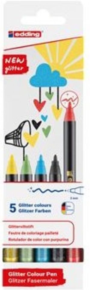 C/5 ROTULADOR EDDING 1200 GLITTER COLORES BASICOS