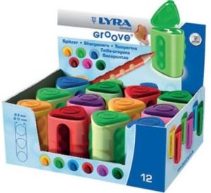 Exp/12 afilalapices plastico 2 usos con deposito lyra