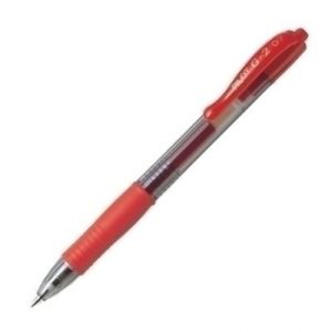 C/12 BOLIGRAFO PILOT G2 ROJO PUNTA 0,7MM