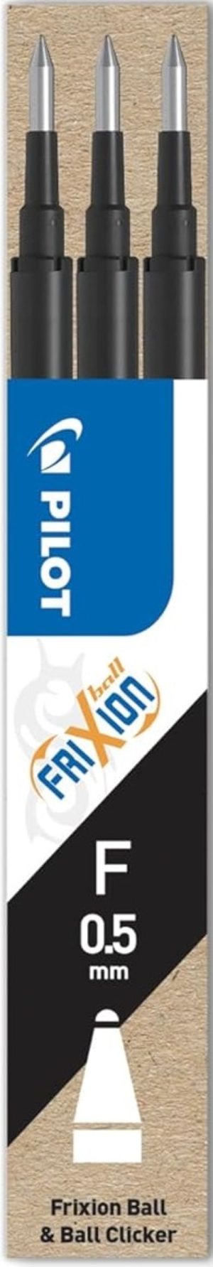 C/12 estuches 3 recambios boligrafo frixion negro 0,7mm pilot