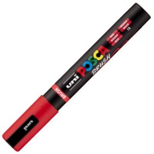 MARCADOR UNI-POSCA BRUSH PUNTA 1-4MM PC-5BR COLOR ROJO