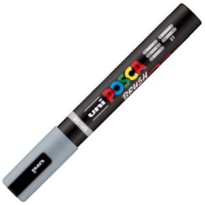 MARCADOR UNI-POSCA BRUSH PUNTA 1-4MM PC-5BR COLOR GRIS