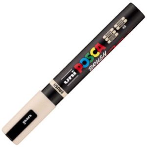 MARCADOR UNI-POSCA BRUSH PUNTA 1-4MM PC-5BR COLOR BEIGE