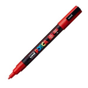 Marcador uni posca pc3m color rojo 0,9-1.3mm