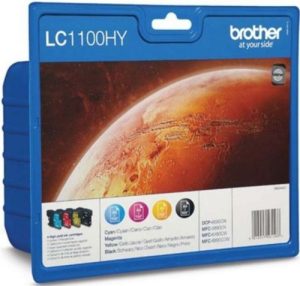 PACK 4 CARTUCHO TINTA ORIGINAL BROTHER LC1100XL