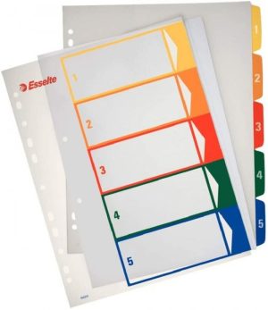 BOLSA INDICE A4 IMPRIMIBLE 1-5 POSICIONES POLIPROPILENO