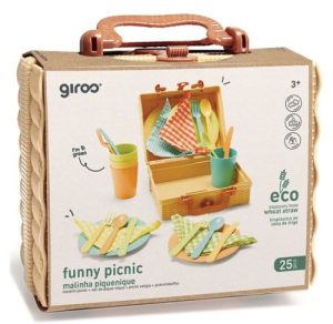 CESTA DE PICNIC BIOPLASTICO 25 PIEZAS GIROS