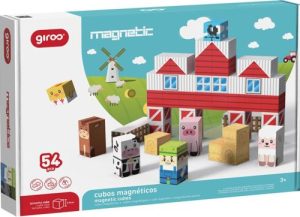 JUEGO MAGNETICO LA GRANJA 54 CUBOS GIROS