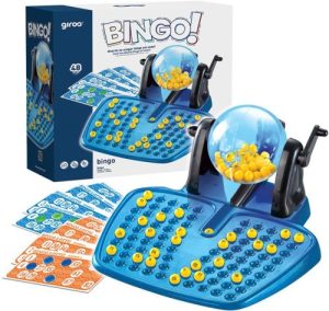 JUEGO DE BINGO 48 CARTONES Y 90 BOLAS GIROS